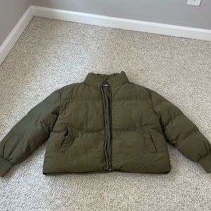 LOVERS AND FRIENDS - olive green puffer jacket